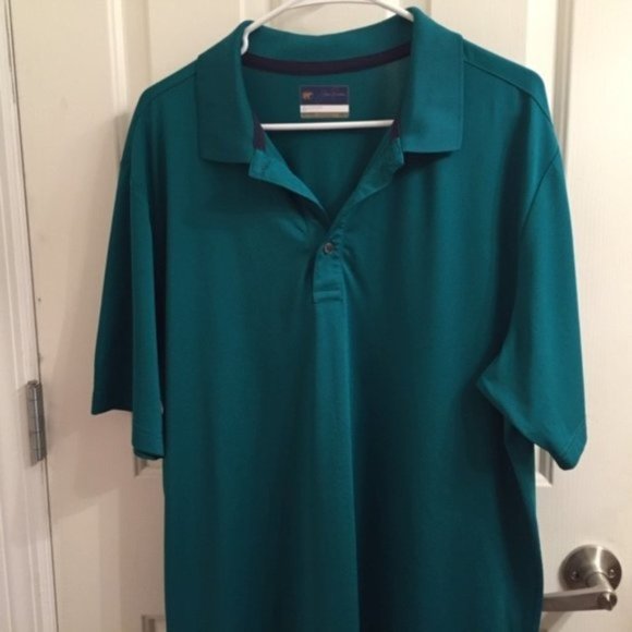 Jack Nicklaus StayDri Golden Bear Logo Mens XL Polo Golf Shirt Forest Green - Picture 1 of 5